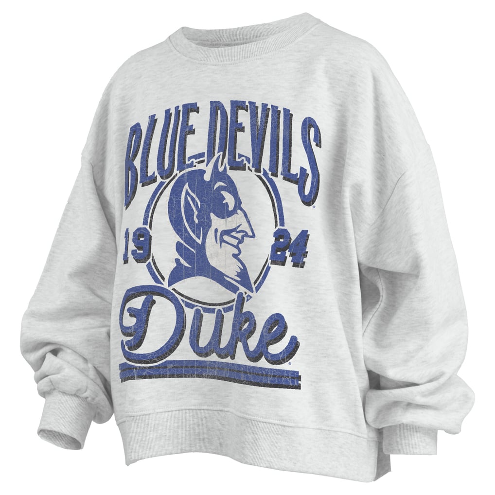 Duke Blue Devils Pressbox Women's Oversized Bravo Melange Janise Sweatshirt - Heather Gray