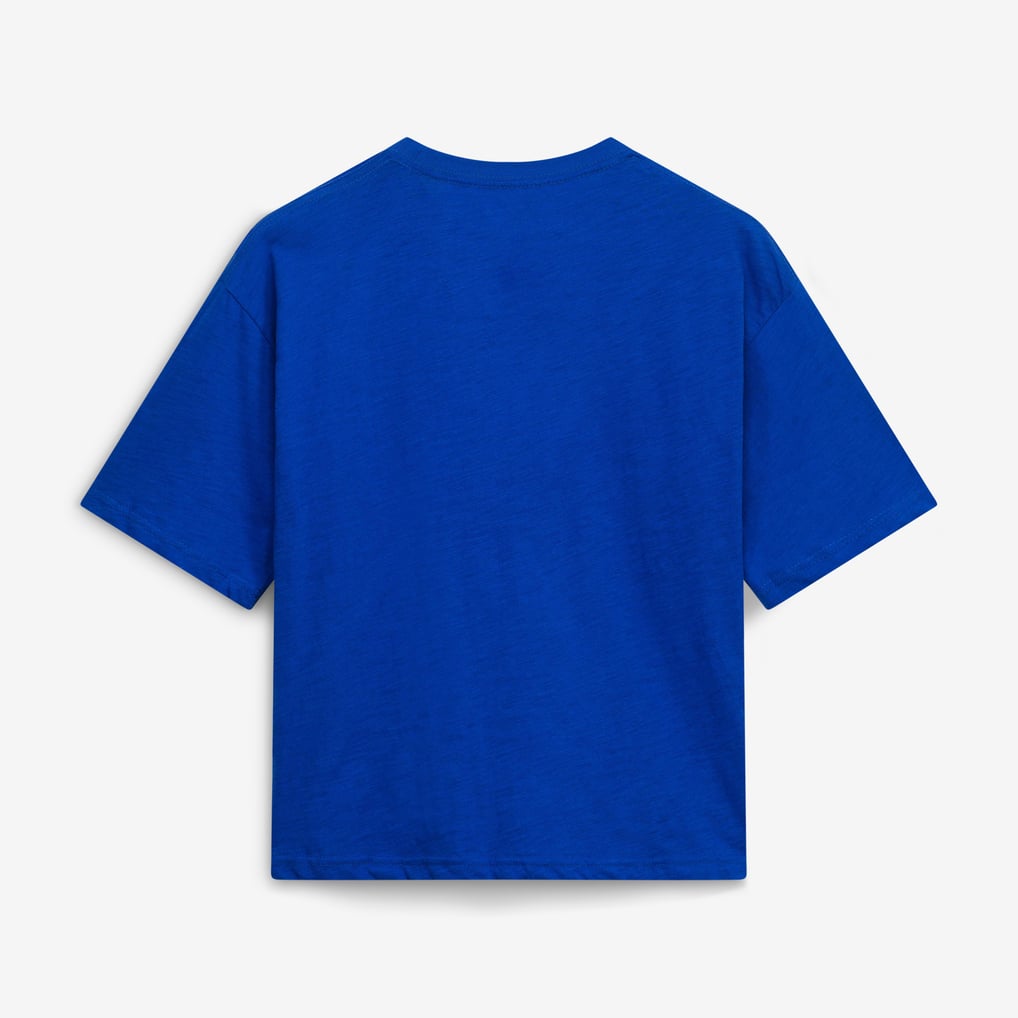 Duke Blue Devils Pressbox Women's Oversized Nelson Arch Over Logo Slub T-Shirt - Royal