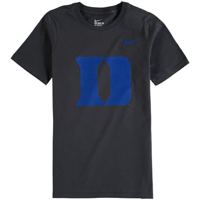 Duke Blue Devils Nike Youth Cotton Logo T-Shirt - Anthracite