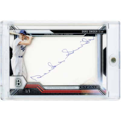 Duke Snider Brooklyn Dodgers Autographed 2016 Topps Strata Cut Signatures #SCS-DS #1/1 Card 