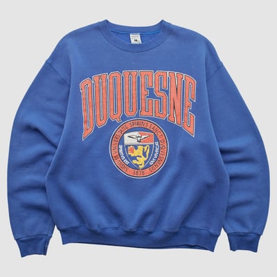 Duquesne Dukes Galt Sand 90s Pullover Sweatshirt - Blue - S by Fanatics Real Vintage