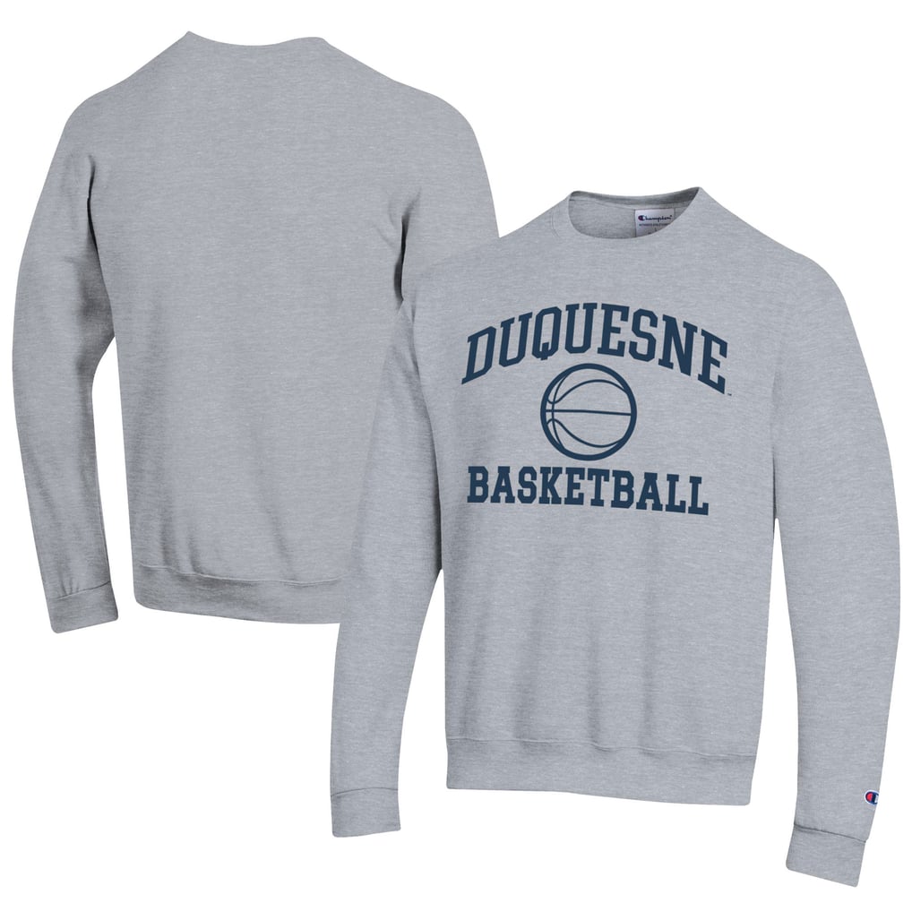  Duquesne Dukes Champion Icon Logo Basketball Eco Powerblend Pullover Sweatshirt - Gray