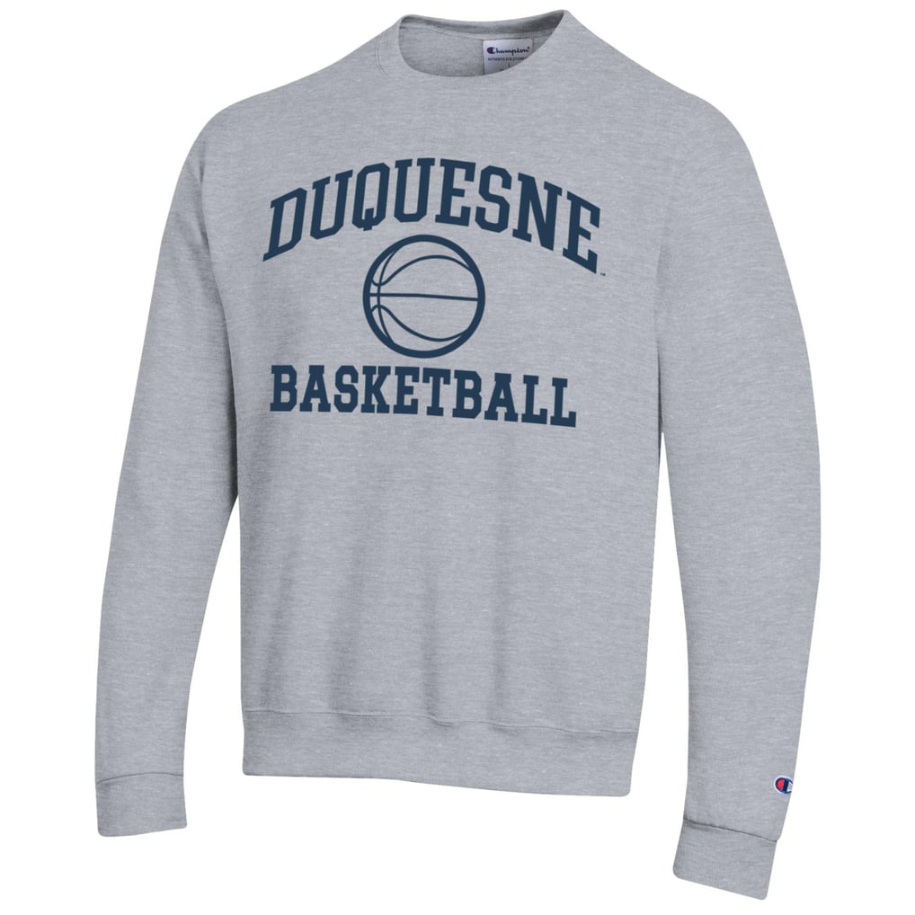  Duquesne Dukes Champion Icon Logo Basketball Eco Powerblend Pullover Sweatshirt - Gray