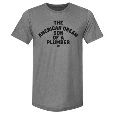 Dusty Rhodes 500 Level Son of a Plumber Premium Tri-Blend T-Shirt - Gray