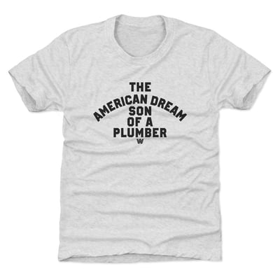 Dusty Rhodes 500 Level Youth Son of a Plumber T-Shirt - Ash