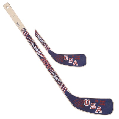 Dylan Larkin Team USA Autographed Fanatics Authentic 2026 Winter Olympics Mini Wood Stick with "26 Gold Medal" Inscription