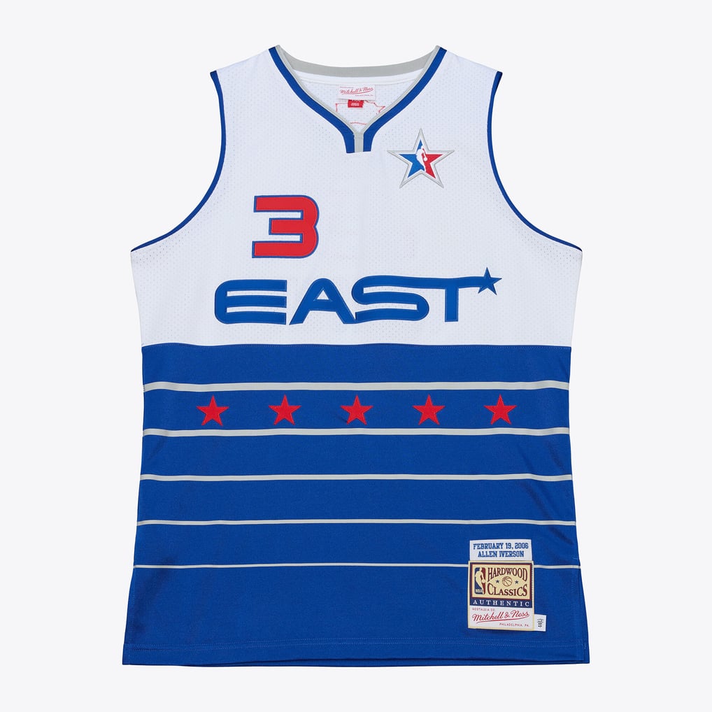 Allen Iverson 2006 NBA All-Star Game Mitchell & Ness Authentic Jersey - White/Blue