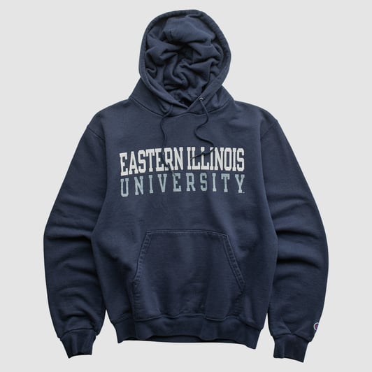 Eastern Illinois Panthers Champion 2000s Hooded Pullover Sweatshirt - Navy - XS by Fanatics Real Vintage