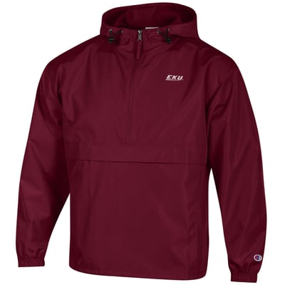 Eastern Kentucky Colonels Champion Packable Half-Zip Hooded Jacket - Maroon
