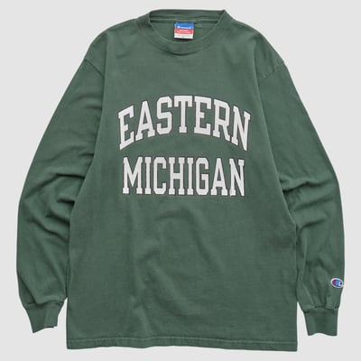 Eastern Michigan Eagles Champion 2000s Long Sleeve T-shirt - Green - S by Fanatics Real Vintage