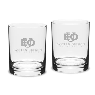 Eastern Oregon Mountaineers Team 14oz. 2-Piece Classic Double Old-Fashioned Glass Set