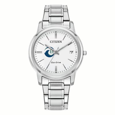 Eckerd Tritons Citizen Watch Women's Eco-Drive White Dial Stainless Steel Watch - Silver