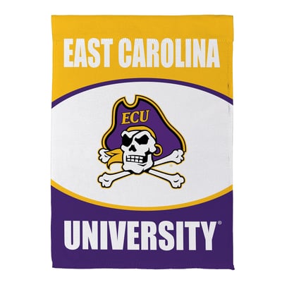  ECU Pirates 12.5" x 28" Scoped Logo Double-Sided Suede Garden Flag