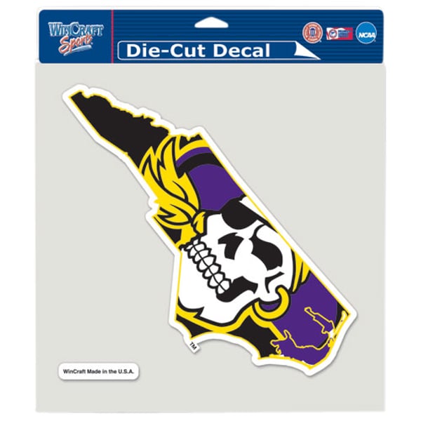 Ecu Alumni Car Decal East Carolina Pirates Decal - ECU Pirate Man Vinyl ...