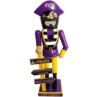 ECU Pirates 12" Mascot Nutcracker