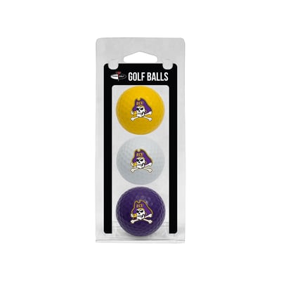 ECU Pirates 3-Pack Multi-Colored Team Golf Ball Set