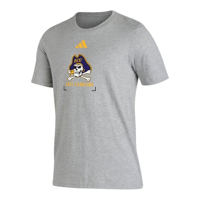 ECU Pirates adidas Fresh T-Shirt - Heather Gray