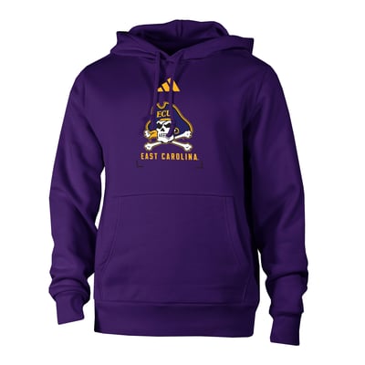 ECU Pirates adidas Fleece Hoodie - Purple