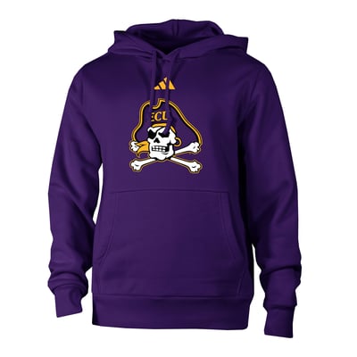 ECU Pirates adidas Fleece Hoodie - Purple