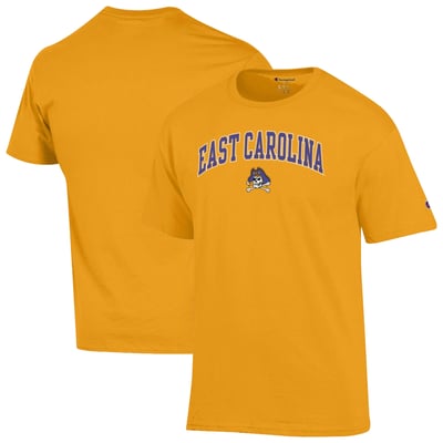 ECU Pirates Champion Arch Logo T-Shirt - Gold