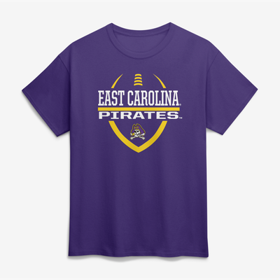 ECU Pirates Football Fan T-Shirt - Purple