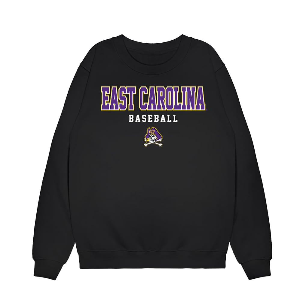 ECU Pirates Unisex NIL Pick-A-Player Baseball Sweatshirt - Black