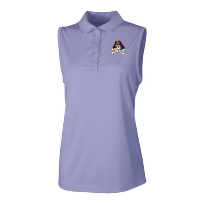  ECU Pirates Columbia Women's Ace Flair Sleeveless Tank Polo - Purple
