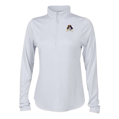  ECU Pirates Columbia Women's Fairway Breeze Quarter-Zip Pullover - White