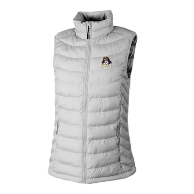  ECU Pirates Columbia Women's Powder Lite II Omni-Heat Full-Zip Vest - White