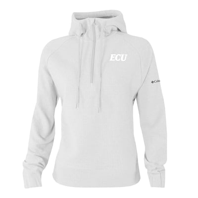  ECU Pirates Columbia Women's Swingcraft Fleece Hoodie - White