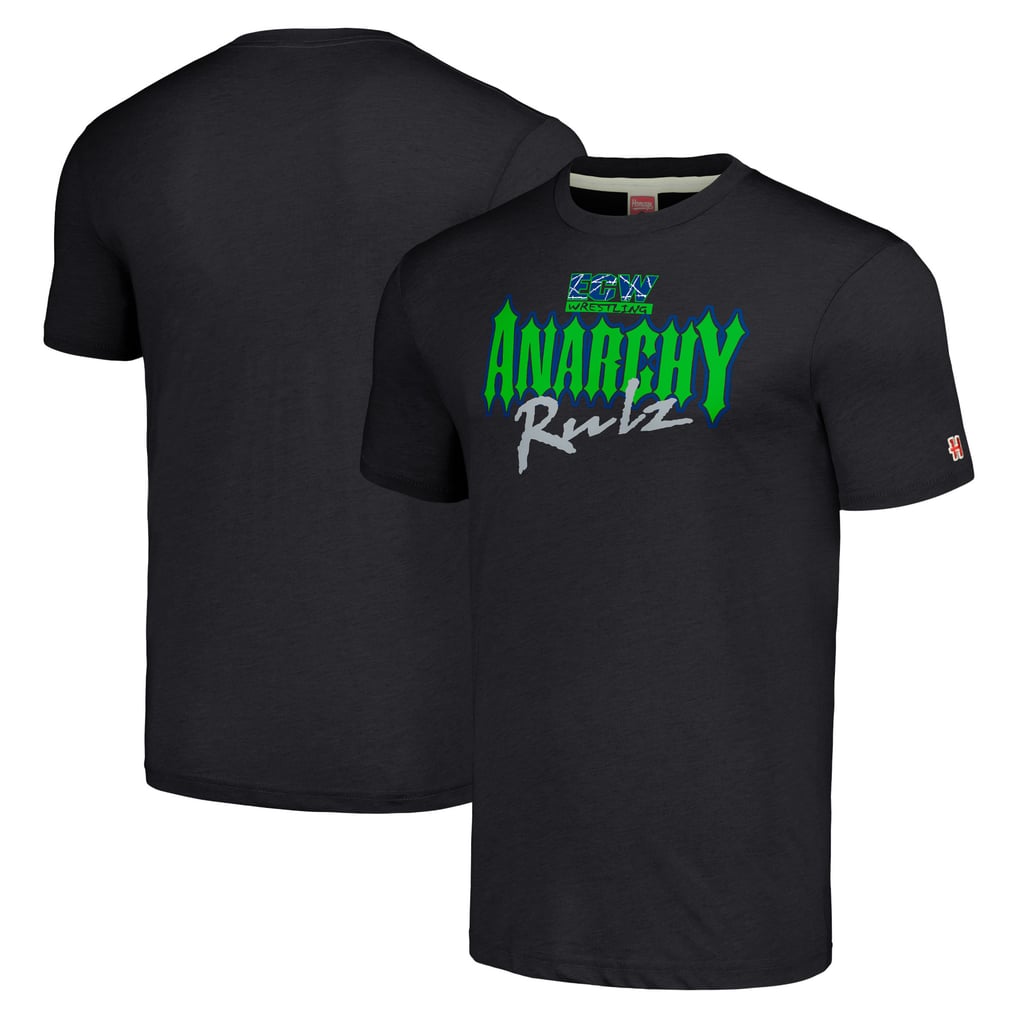 ECW Homage Anarchy Rulz Tri-Blend T-Shirt - Heather Charcoal
