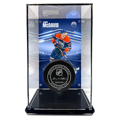 Connor McDavid Edmonton Oilers Fanatics Authentic Tall Puck Display Case with Image