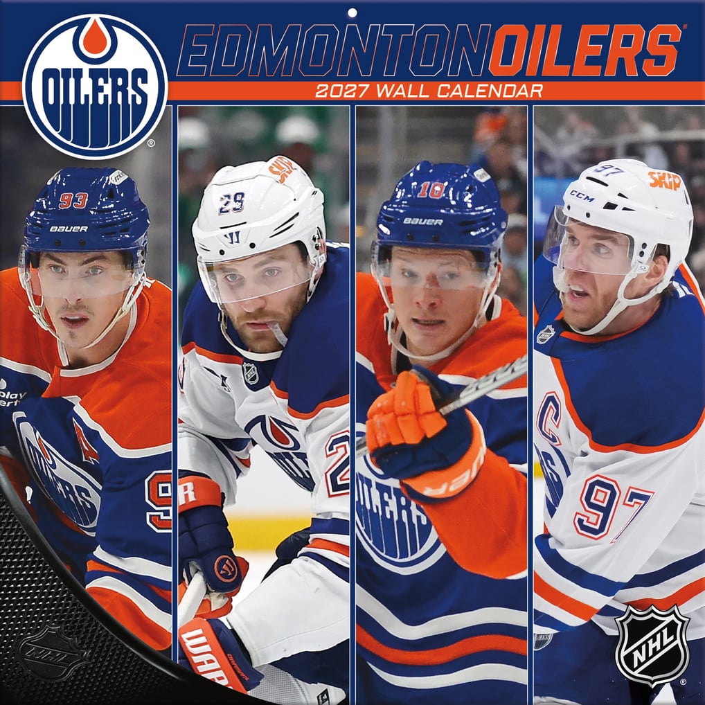 Edmonton Oilers 2027 12” x 12” Team Wall Calendar