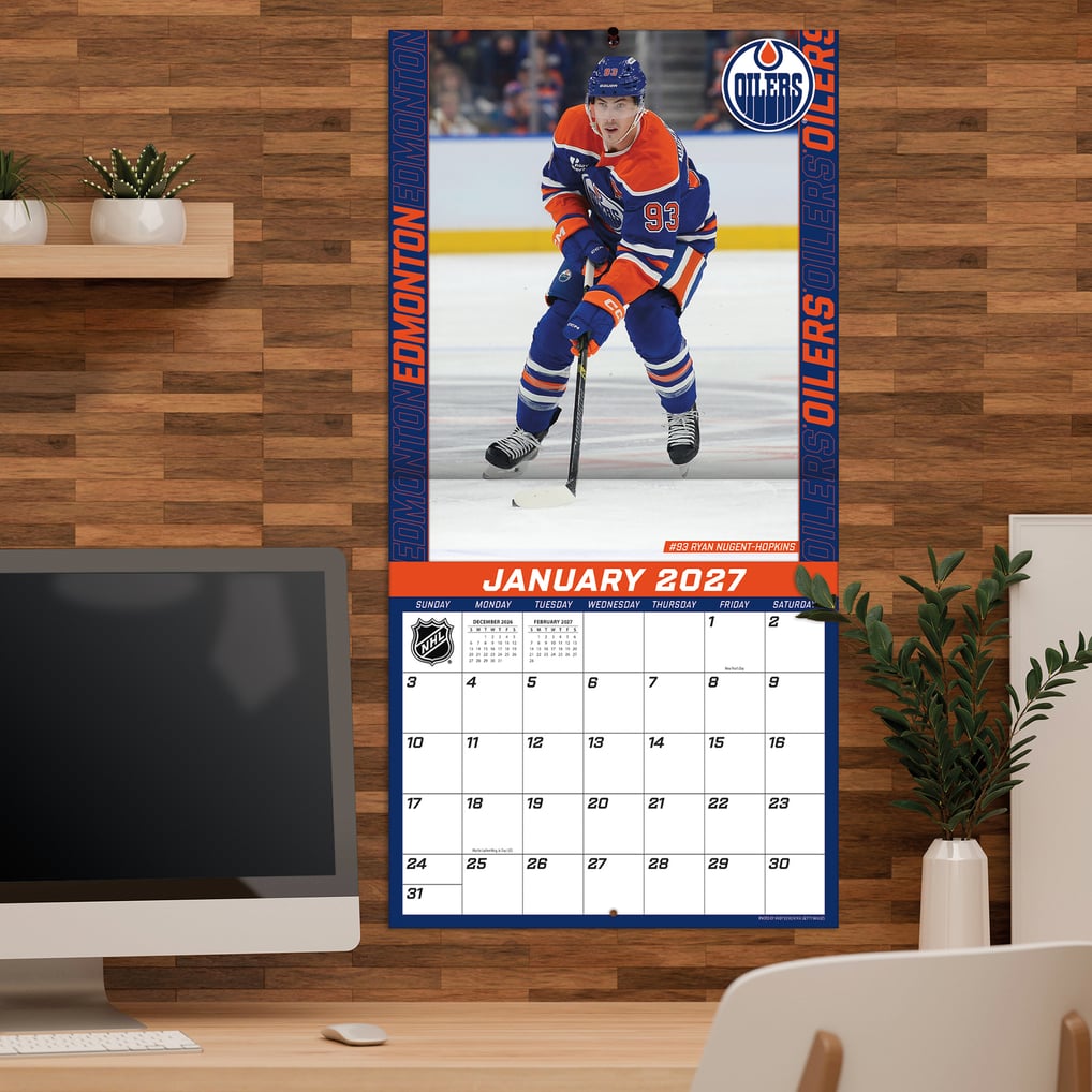 Edmonton Oilers 2027 12” x 12” Team Wall Calendar