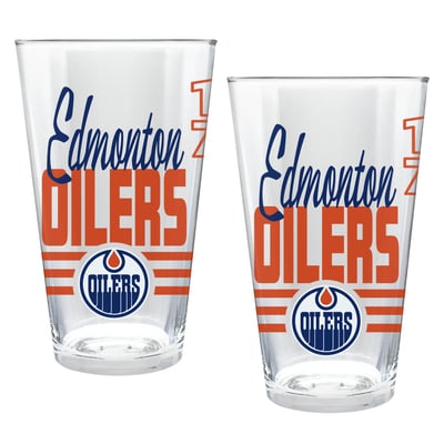 Edmonton Oilers Two-Piece 16oz. Heritage Pint Glass Set