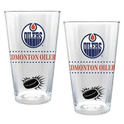 Edmonton Oilers Two-Piece 16oz. Stadium Pint Glass Set