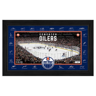 Edmonton Oilers Highland Mint Limited Edition 2026–27 Facsimile Signature 12" x 20" Rink Framed Photo