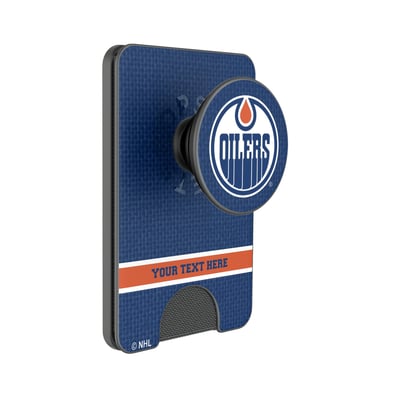 Edmonton Oilers Keyscaper Personalized Solid PopSockets Magnetic Wallet