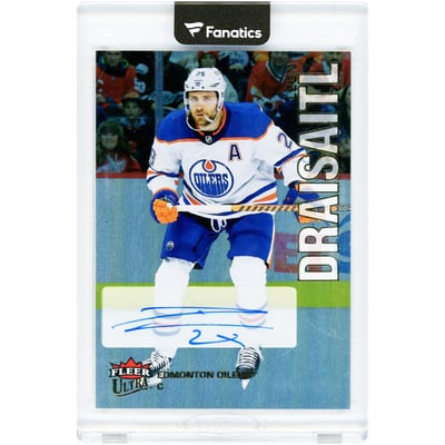 Leon Draisaitl Edmonton Oilers Autographed 2022-23 Fleer Ultra #14 Card