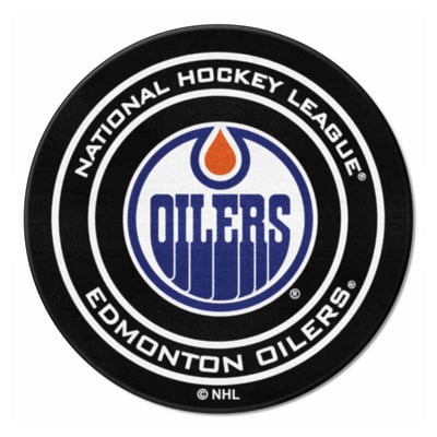 Edmonton Oilers Logo Brands 27" Diameter Puck Mat