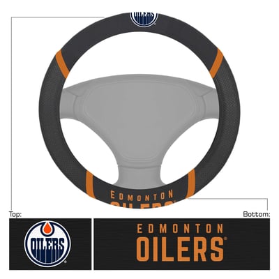 Edmonton Oilers Logo Brands Steering Wheel Cover