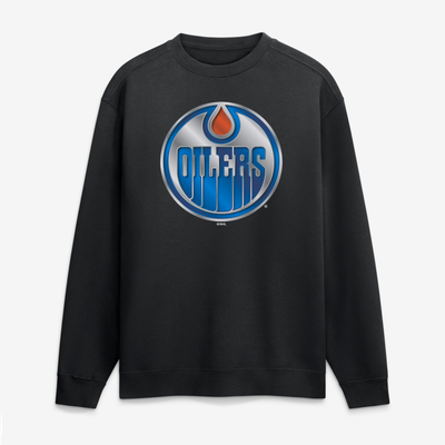 Edmonton Oilers  Metallic Mascot Sweatshirt - Black