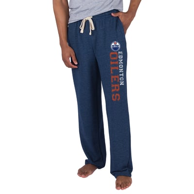 Edmonton Oilers Concepts Sport Mainstream Terry Tri-Blend Pants - Navy