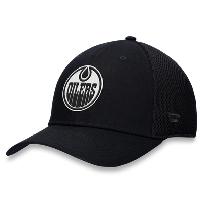  Edmonton Oilers Fanatics Tonal Meshback Stretch Hat - Black