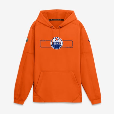 Edmonton Oilers Fanatics Authentic Pro Rink Fleece Pullover Hoodie - Orange