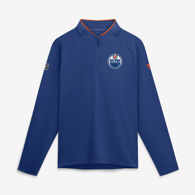 Edmonton Oilers Fanatics Authentic Pro Rink Raglan Lightweight Quarter-Zip Pullover - Royal