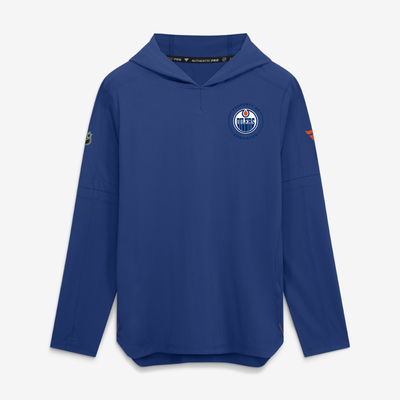 Edmonton Oilers Fanatics Authentic Pro Train Lightweight Hoodie - Royal