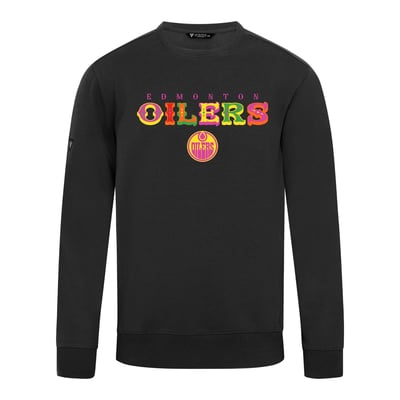 Edmonton Oilers Levelwear DOTD Fiesta Text Zane Sweatshirt - Black
