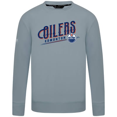  Edmonton Oilers Levelwear Mandate Longtimer Crew Sweatshirt - Gray