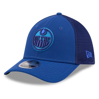 Edmonton Oilers New Era Neo Mesh 39THIRTY M-Crown Stretch Hat - Royal